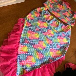 Mermaid swim suit one piece with tail